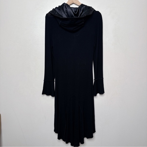 Joseph Ribkoff Womens 4 Vintage Goth Hooded Zip Pocket Long Dress Jacket - Picture 14 of 14